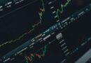 Stock market trading screen displaying financial growth charts